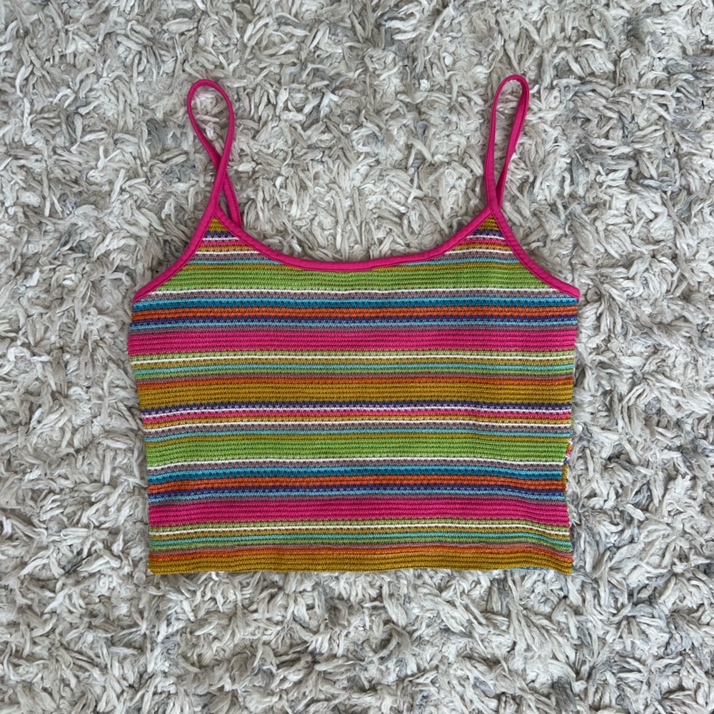 colorful striped tank